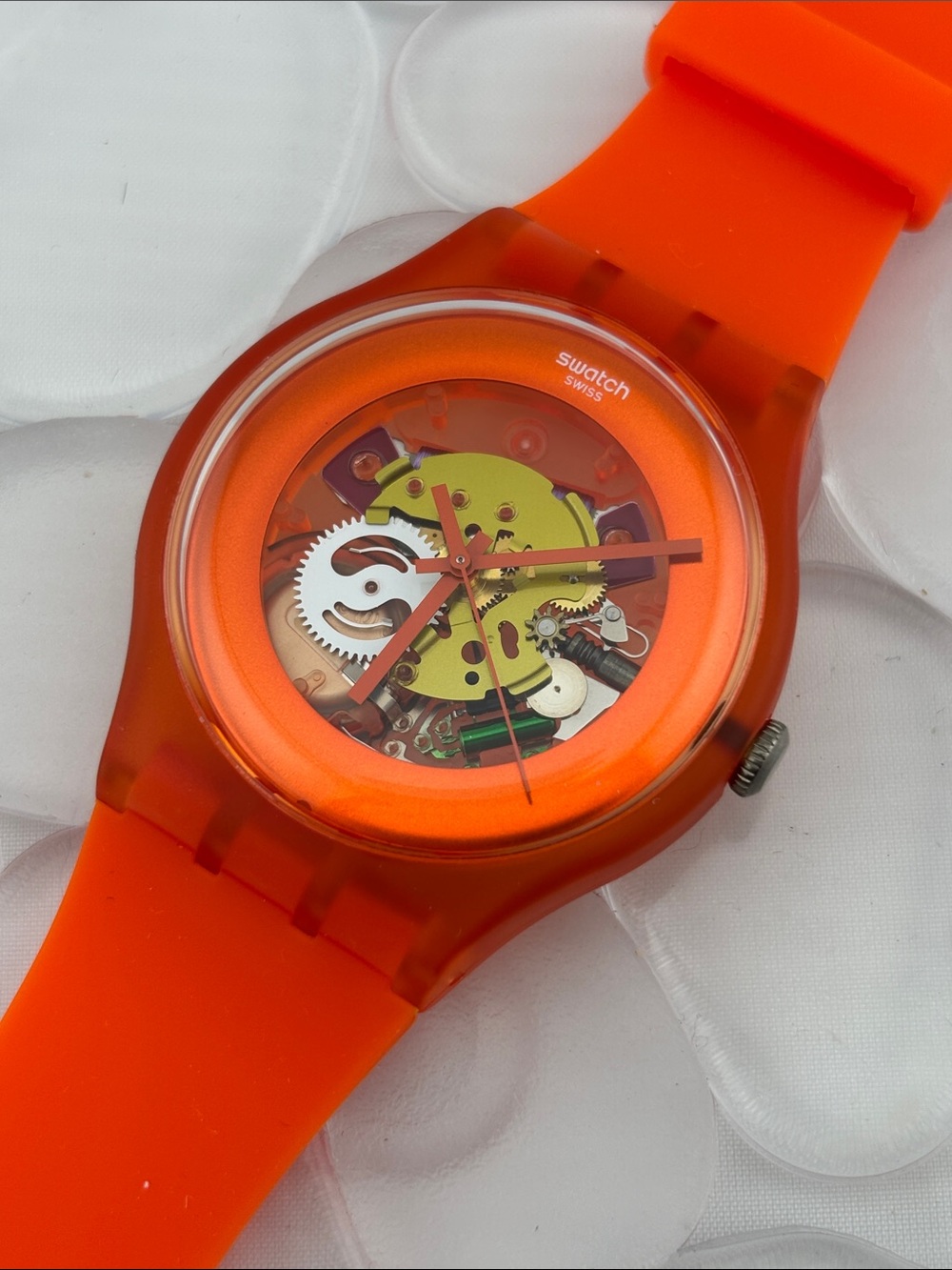 Swatch Watch - SUOO100 - ORANGISH LACQUERED